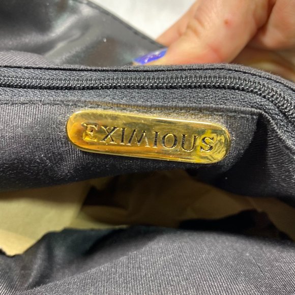 EXIMIOUS London Black & Cream Woven Tote - Picture 6 of 11